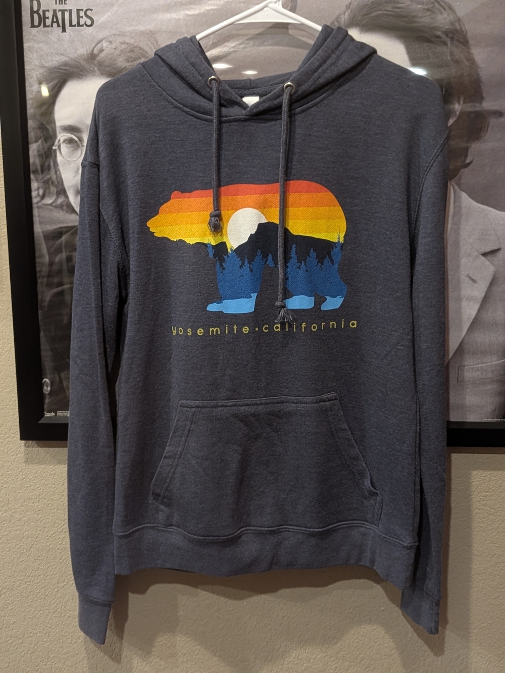 Yosemite California Women's Gray Navy Orange Graphic Hoodie